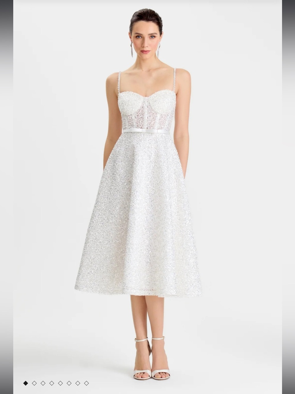 Nadine Merabi Marilyn Dress White Bridal